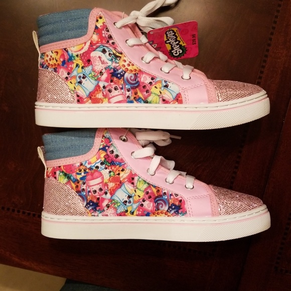 **SOLD*NWT Shopkins pink sparkle high top sneakers - Picture 8 of 8